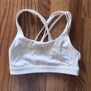 Athleta White Strappy Sports Bra